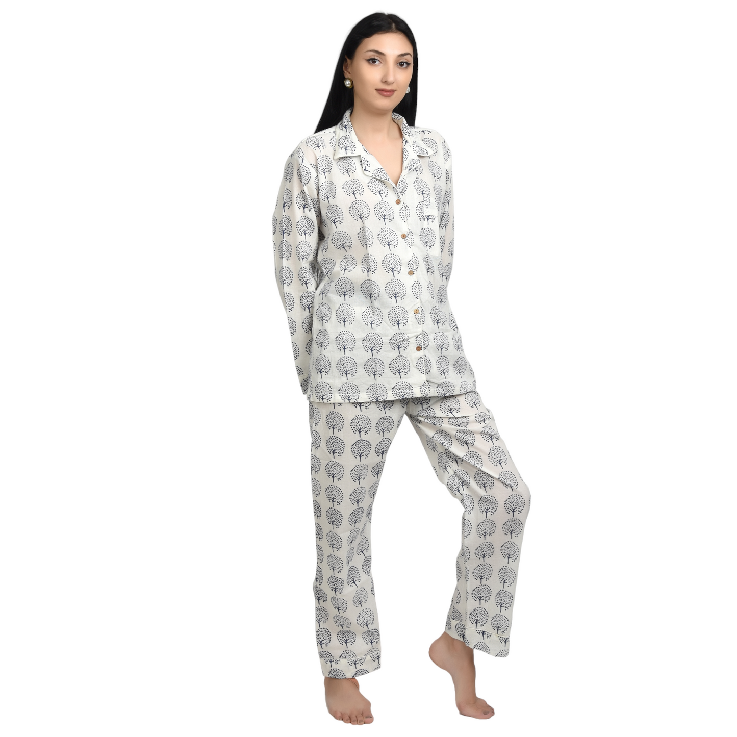 Block Print women PJ Set cotton print Night suits pajama set Traditional Color Print sleepwear set