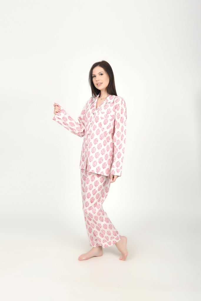 Block Print women PJ Set cotton print Night suits pajama set Traditional Color Print sleepwear set