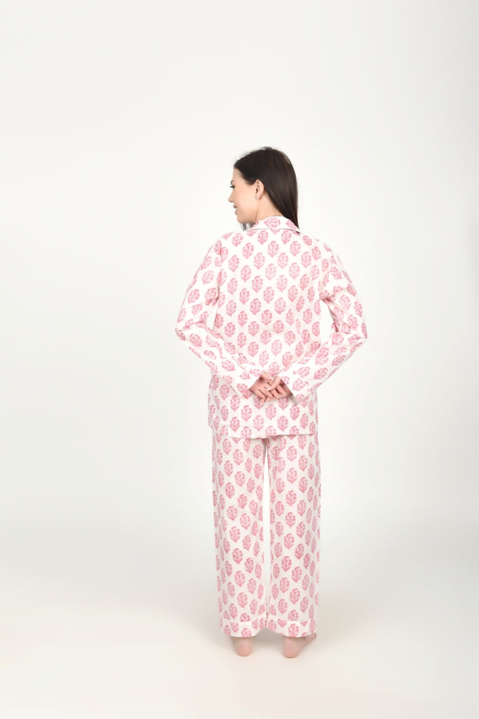 Block Print women PJ Set cotton print Night suits pajama set Traditional Color Print sleepwear set