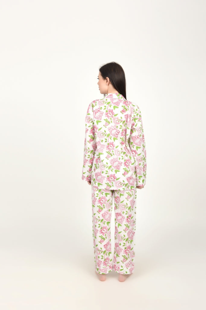 Block Print women PJ Set cotton print Night suits pajama set Traditional Color Print sleepwear set