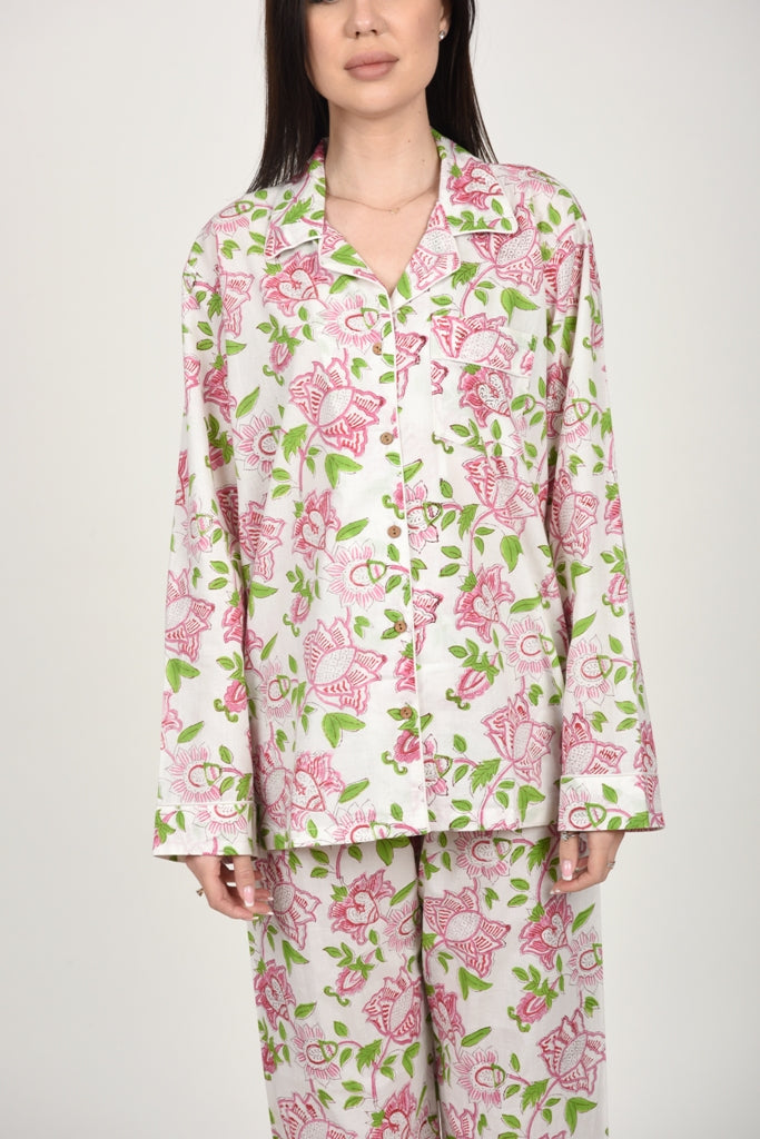 Block Print women PJ Set cotton print Night suits pajama set Traditional Color Print sleepwear set