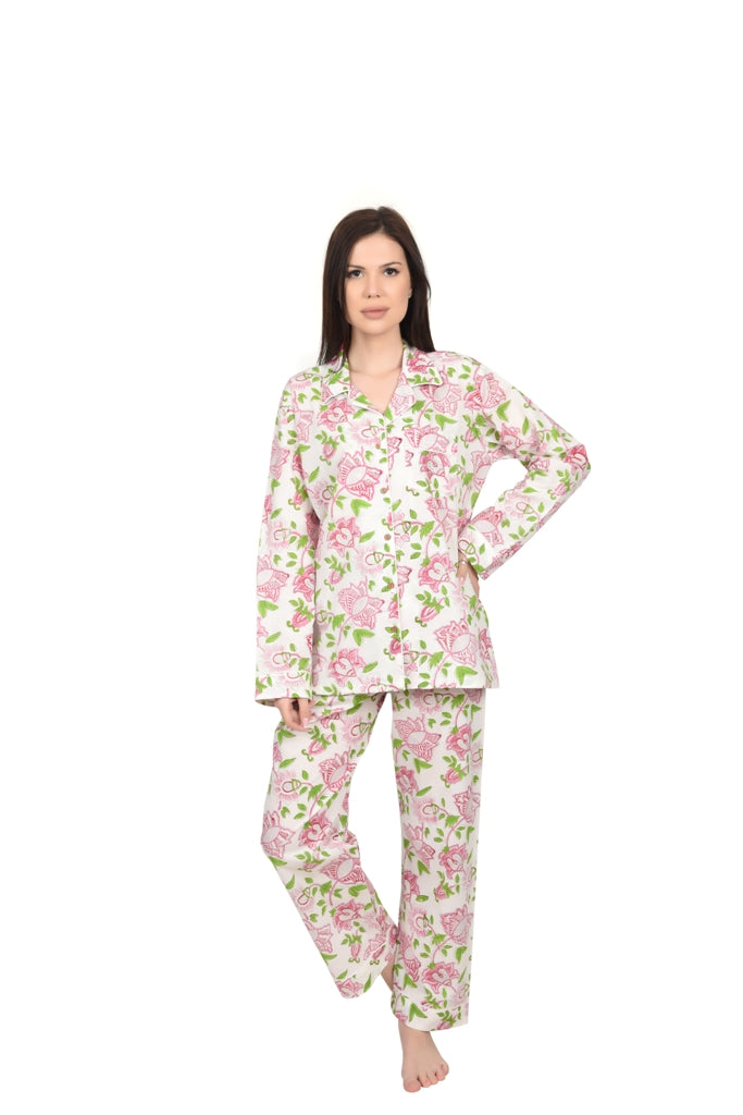 Block Print women PJ Set cotton print Night suits pajama set Traditional Color Print sleepwear set
