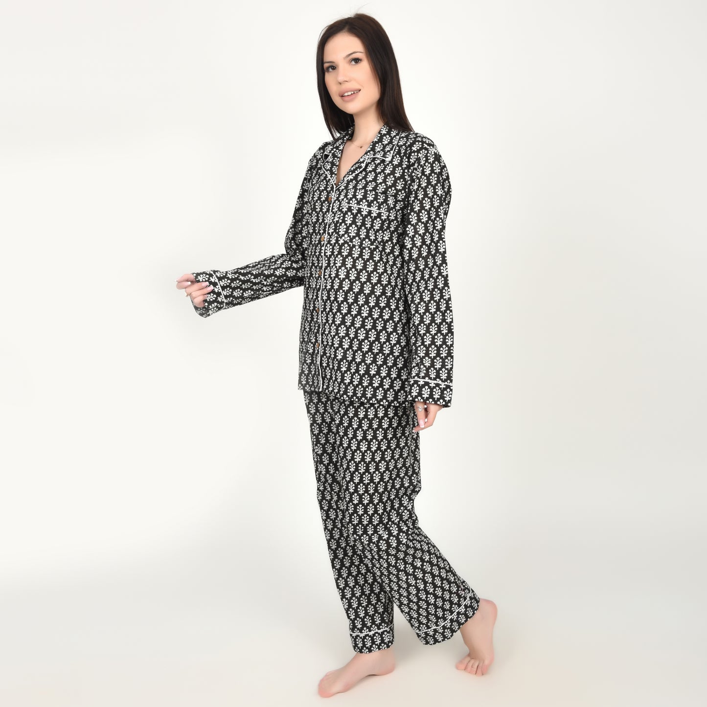 Block Print women PJ Set cotton print Night suits pajama set Traditional Color Print sleepwear set