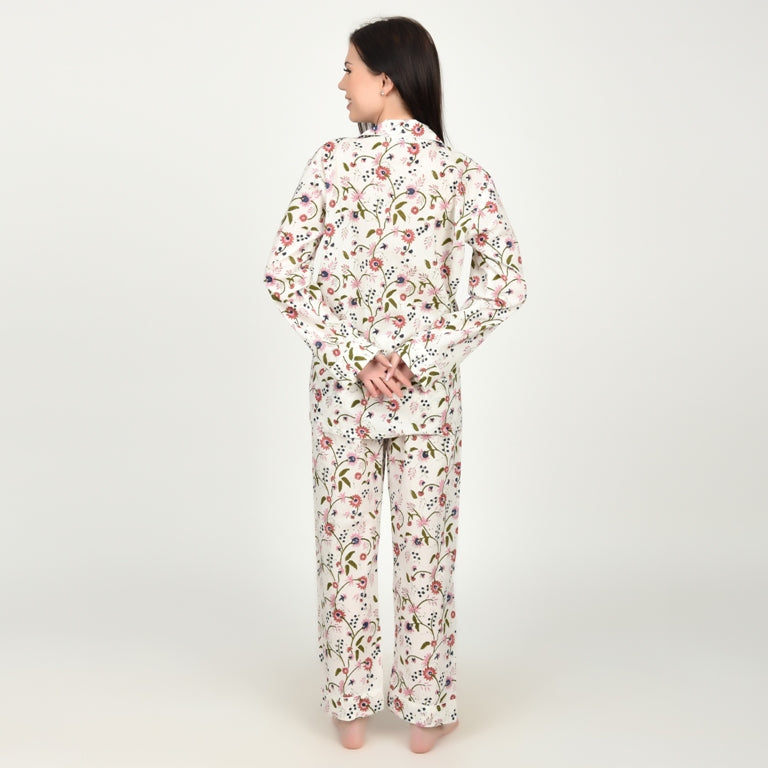 Block Print women PJ Set cotton print Night suits pajama set Traditional Color Print sleepwear set