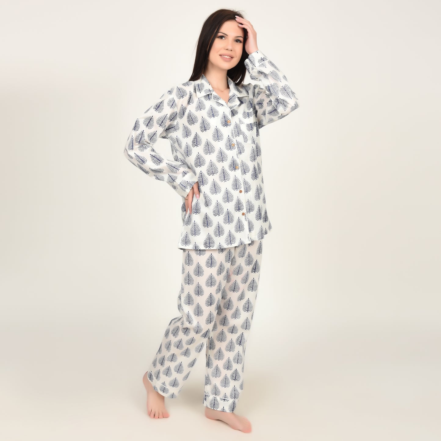 Block Print women PJ Set cotton print Night suits pajama set Traditional Color Print sleepwear set