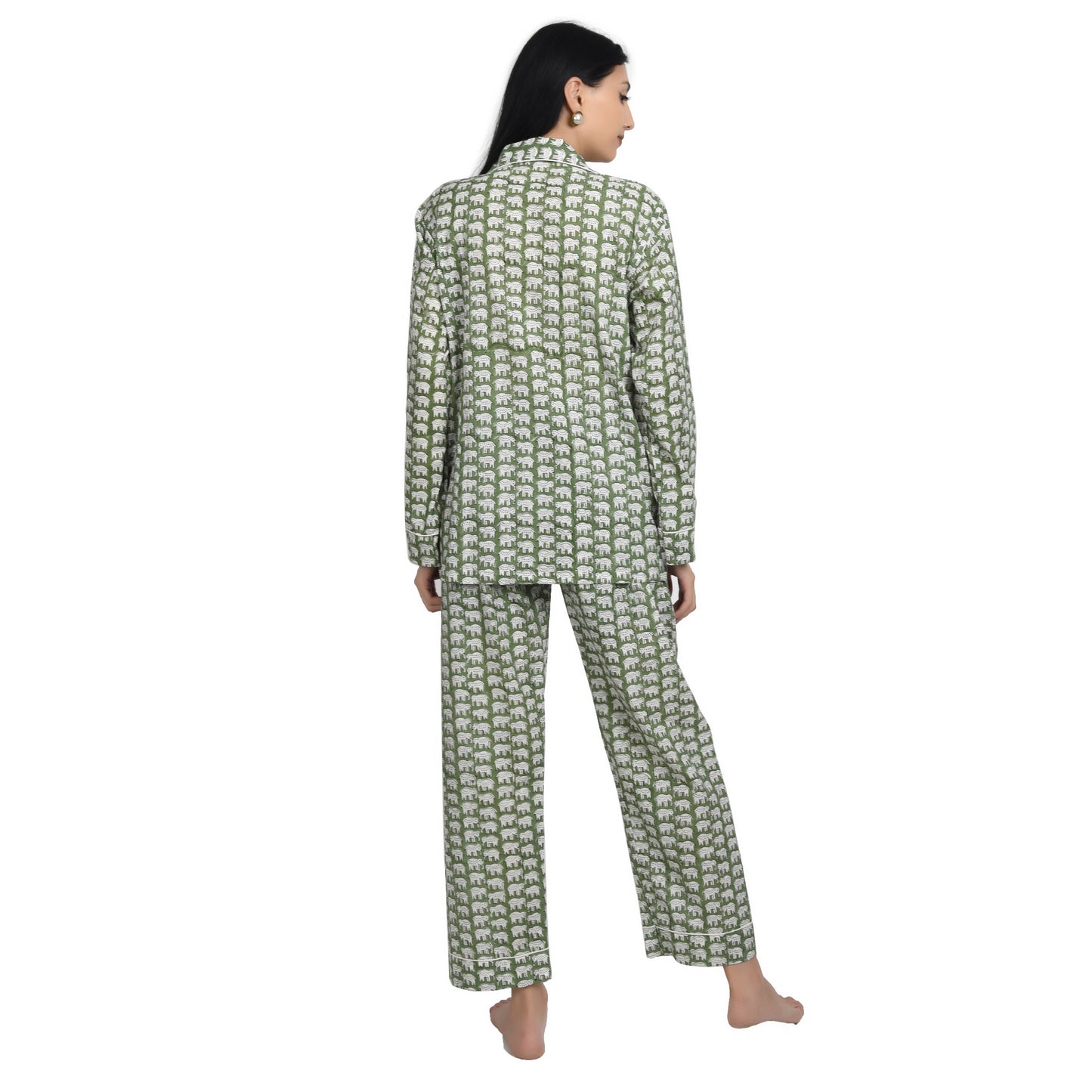 Block Print women PJ Set cotton print Night suits pajama set Traditional Color Print sleepwear set