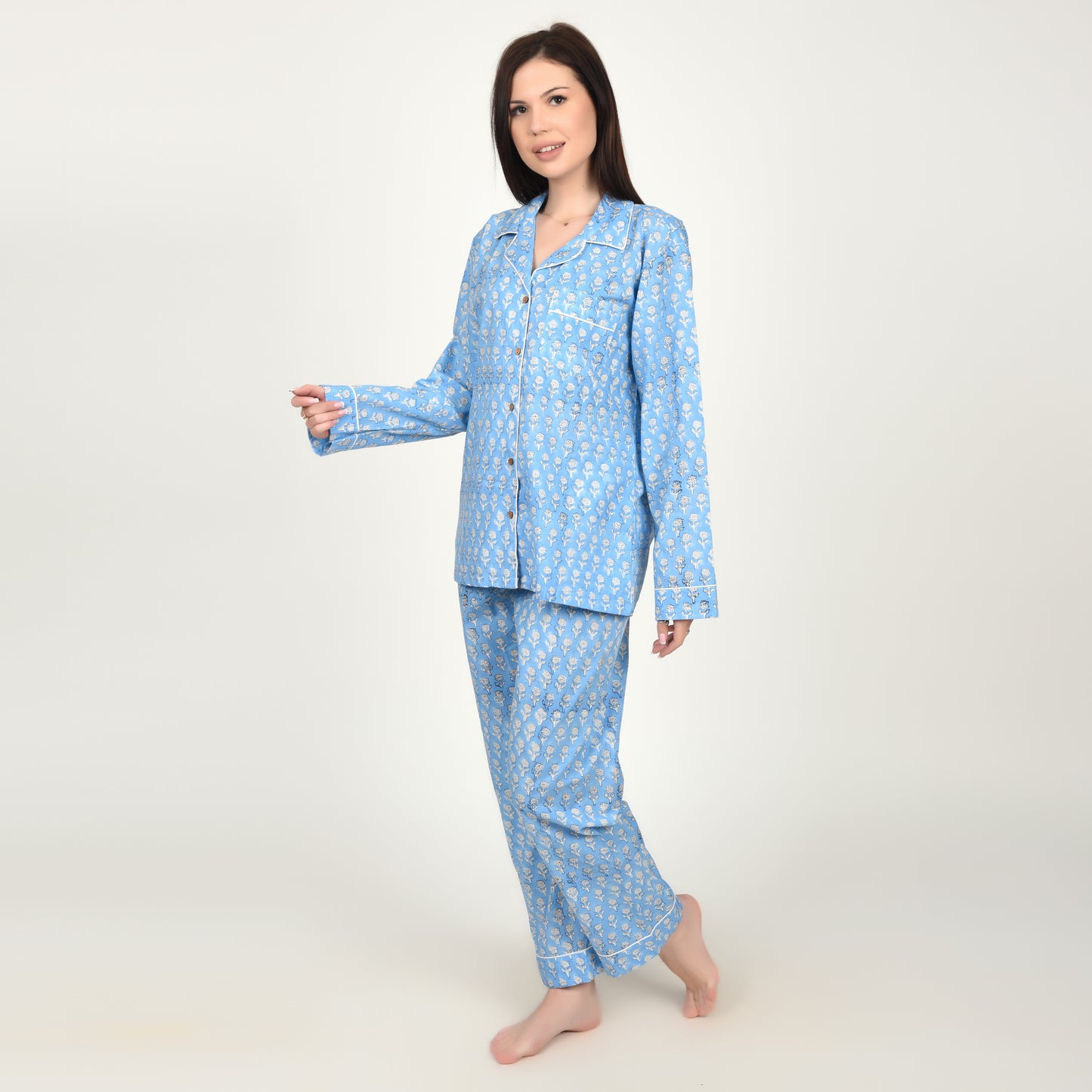 Block Print women PJ Set cotton print Night suits pajama set Traditional Color Print sleepwear set