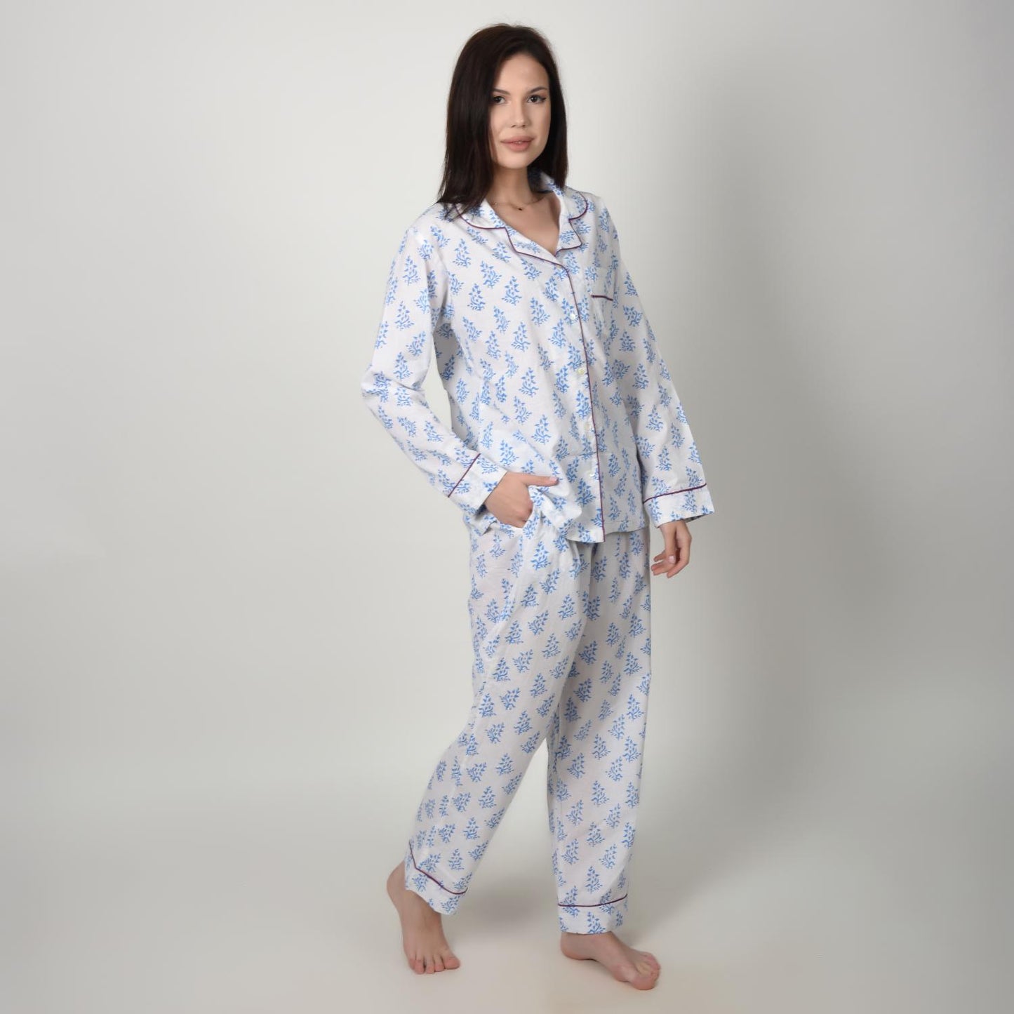 Block Print women PJ Set cotton print Night suits pajama set Traditional Color Print sleepwear set