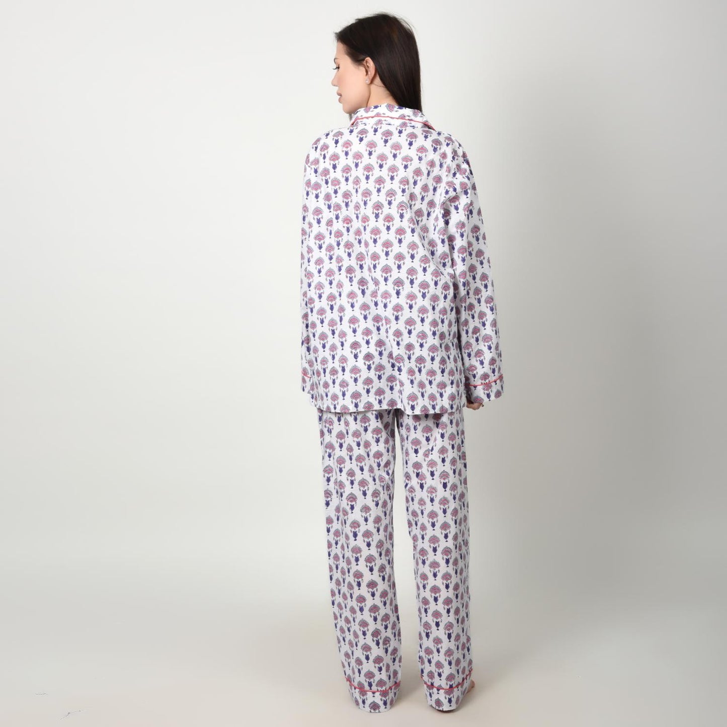 Block Print women PJ Set cotton print Night suits pajama set Traditional Color Print sleepwear set