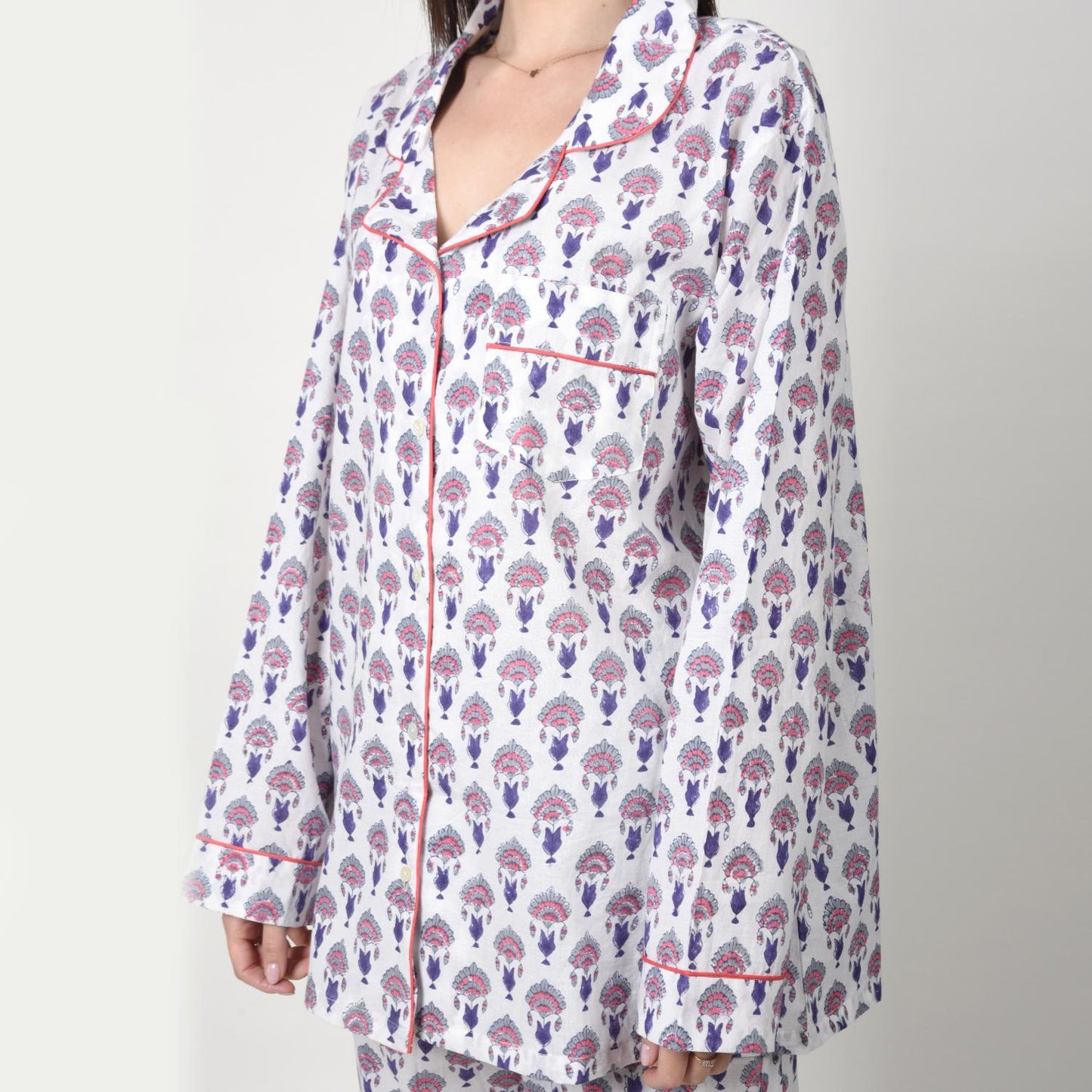 Block Print women PJ Set cotton print Night suits pajama set Traditional Color Print sleepwear set
