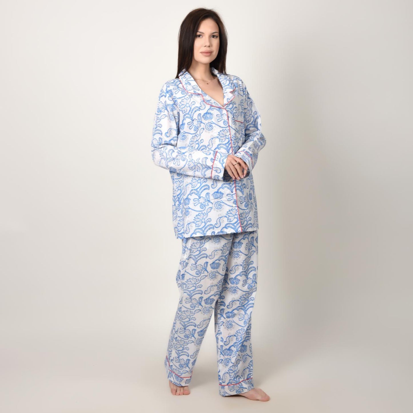 Block Print women PJ Set cotton print Night suits pajama set Traditional Color Print sleepwear set