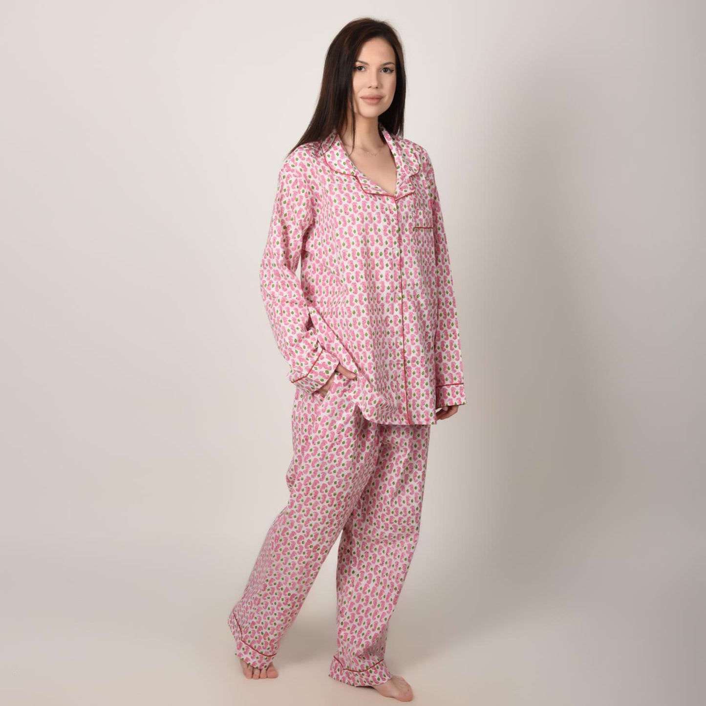Block Print women PJ Set cotton print Night suits pajama set Traditional Color Print sleepwear set