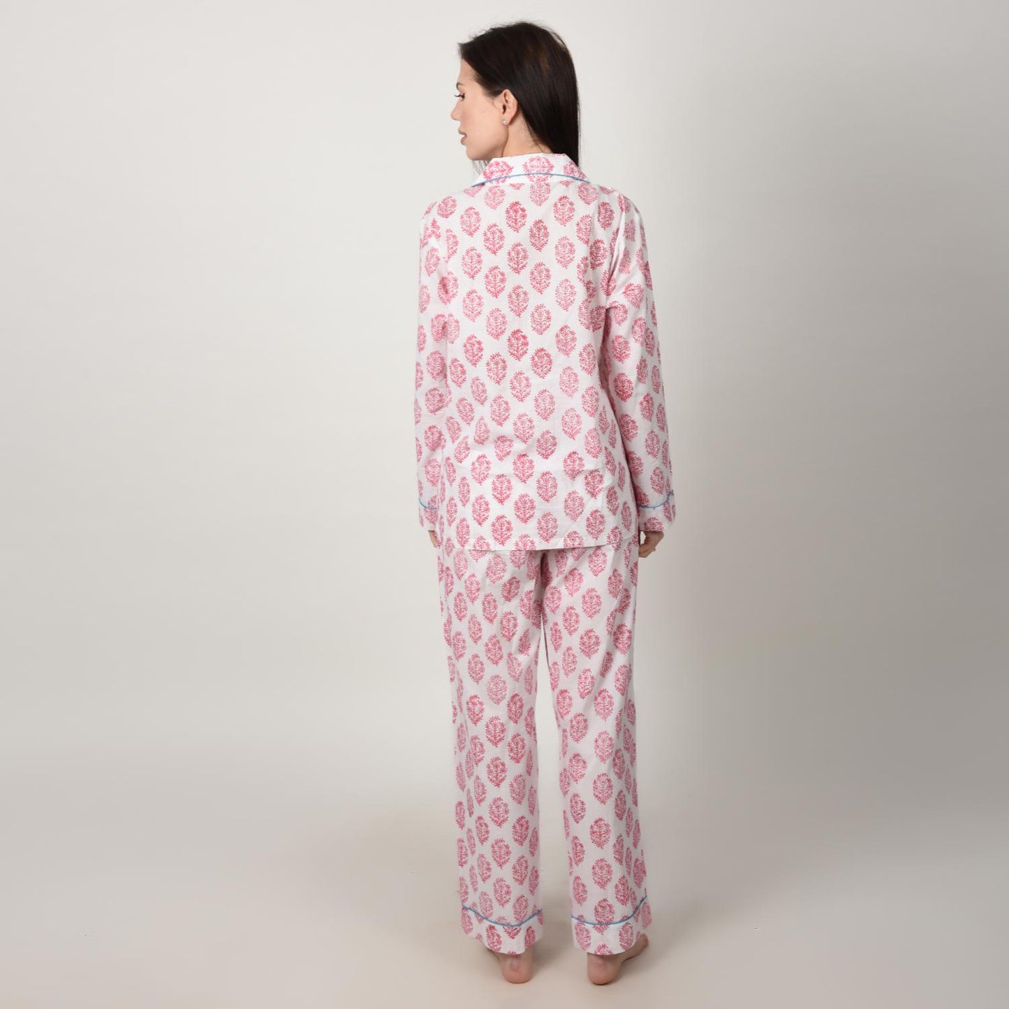 Block Print women PJ Set cotton print Night suits pajama set Traditional Color Print sleepwear set