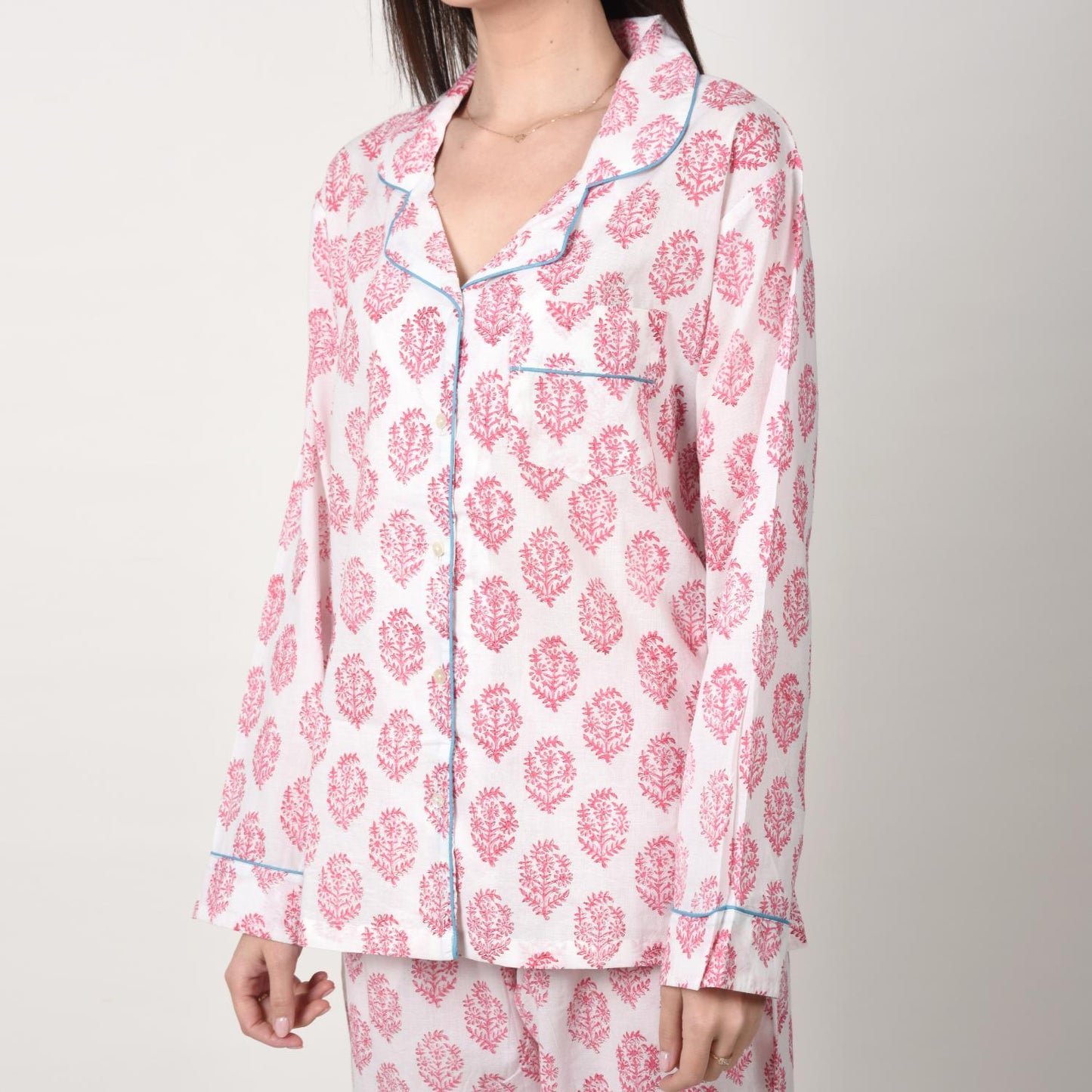 Block Print women PJ Set cotton print Night suits pajama set Traditional Color Print sleepwear set