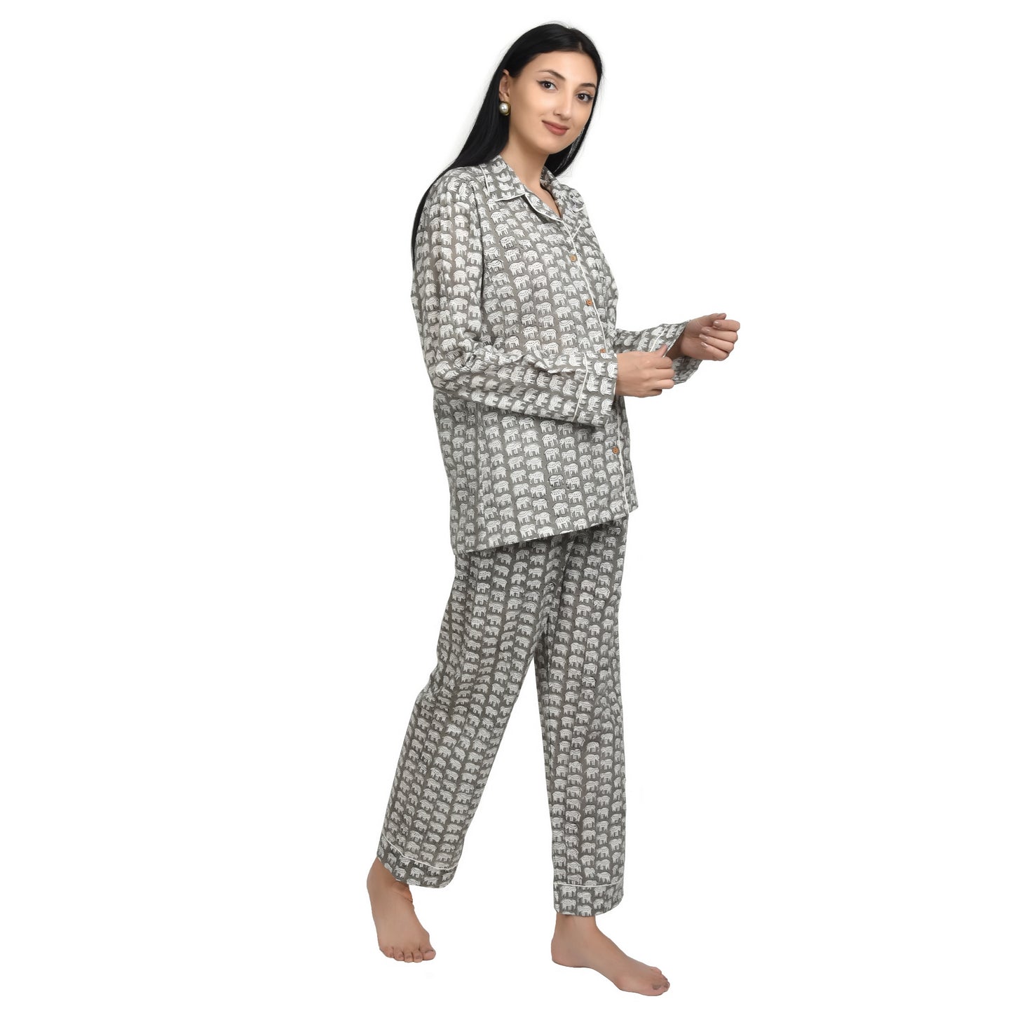 Block Print women PJ Set cotton print Night suits pajama set Traditional Color Print sleepwear set