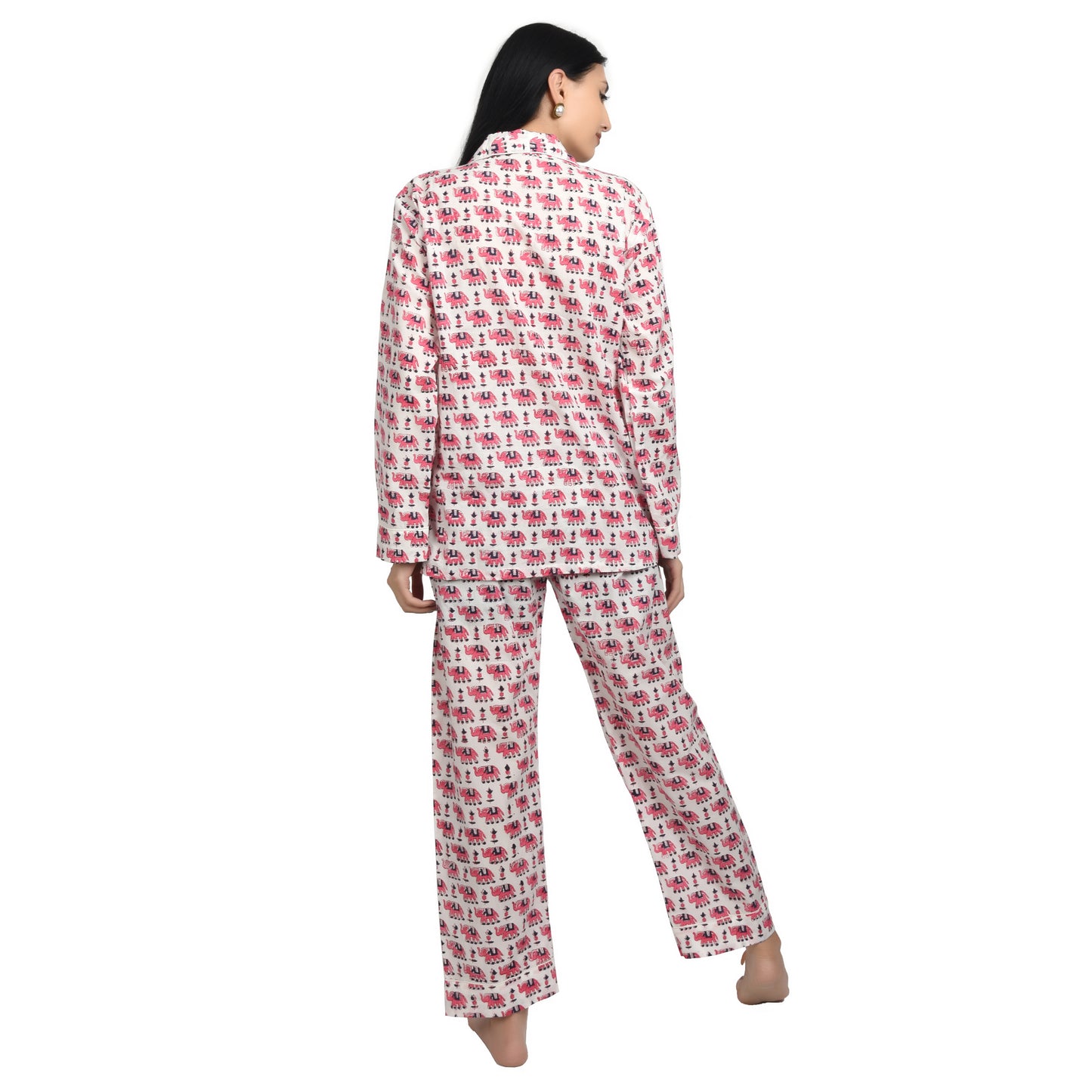 Block Print women PJ Set cotton print Night suits pajama set Traditional Color Print sleepwear set