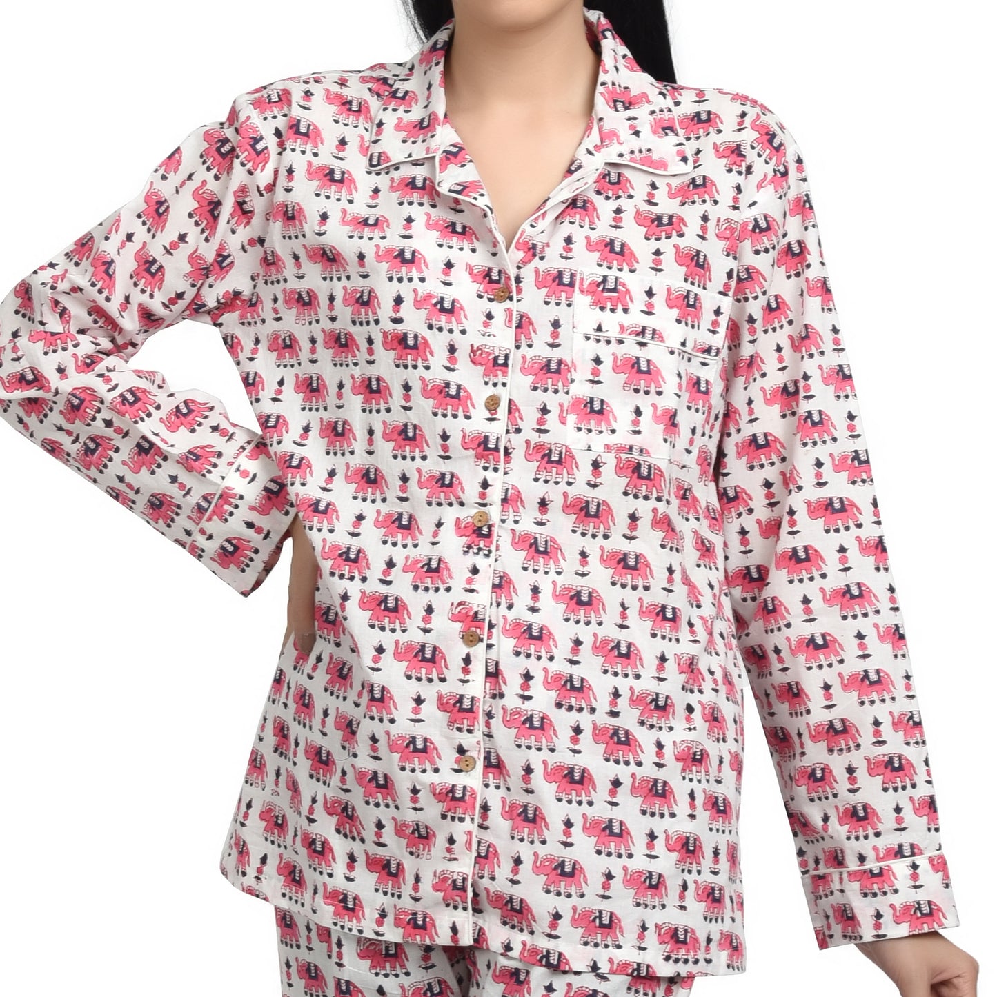 Block Print women PJ Set cotton print Night suits pajama set Traditional Color Print sleepwear set