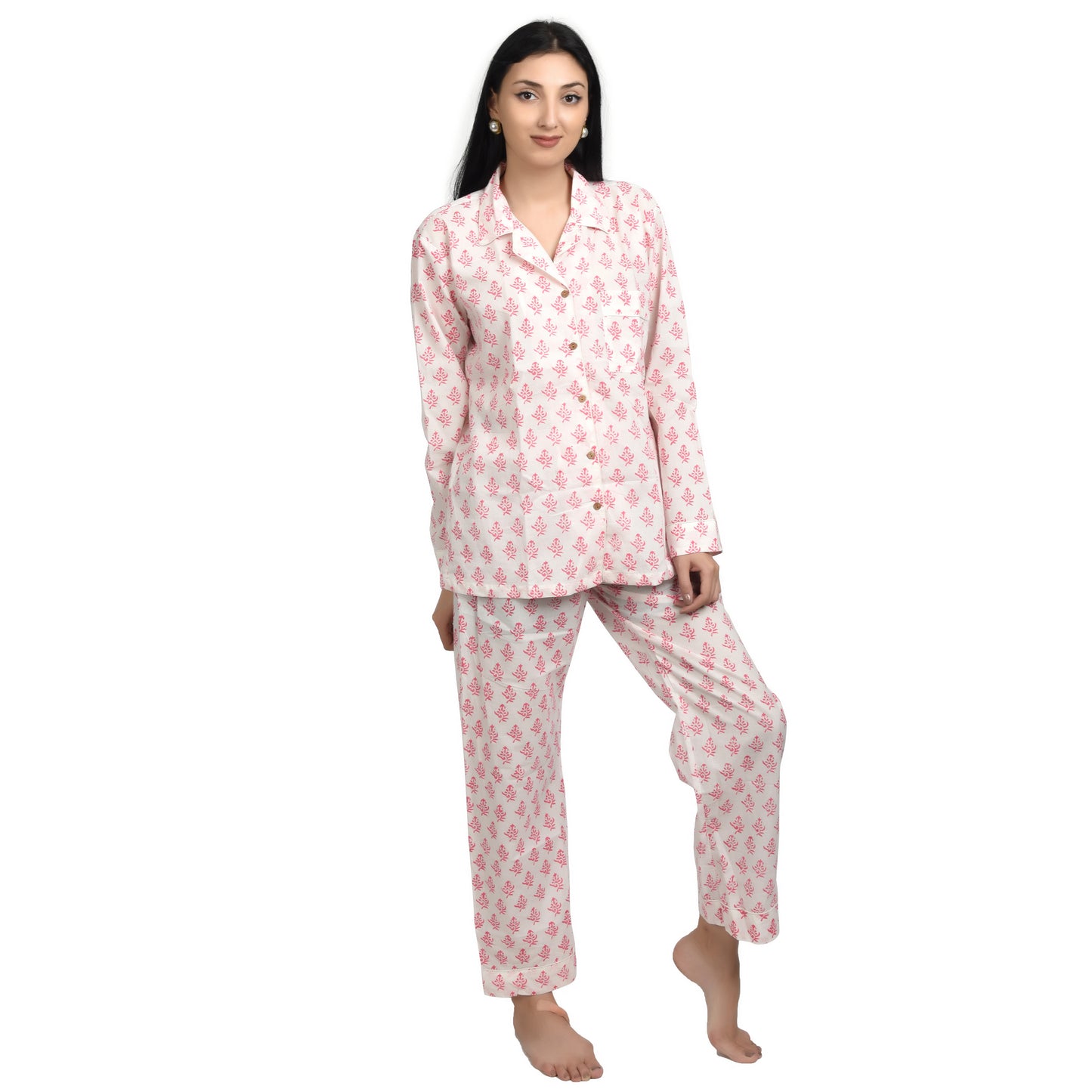 Block Print women PJ Set cotton print Night suits pajama set Traditional Color Print sleepwear set