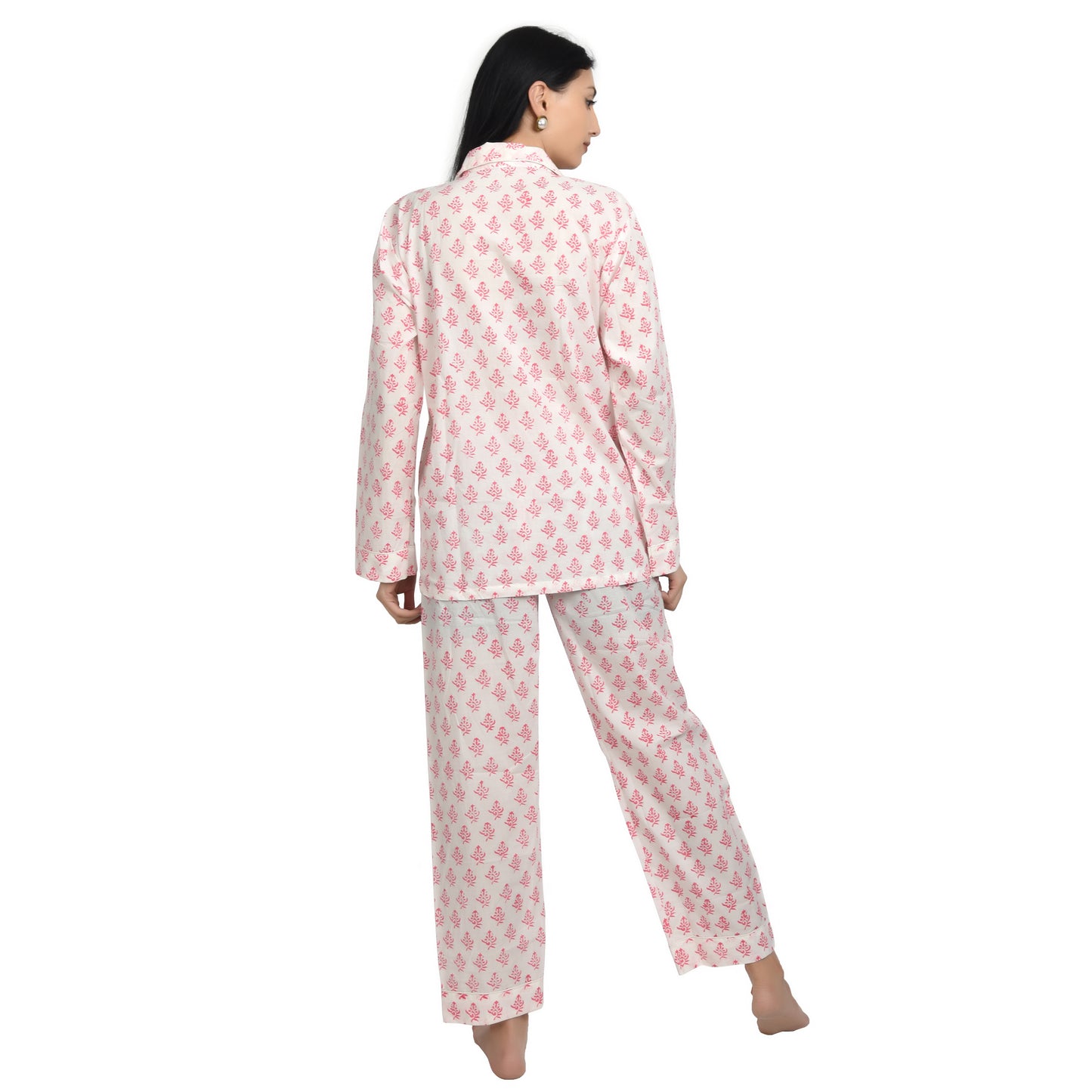 Block Print women PJ Set cotton print Night suits pajama set Traditional Color Print sleepwear set