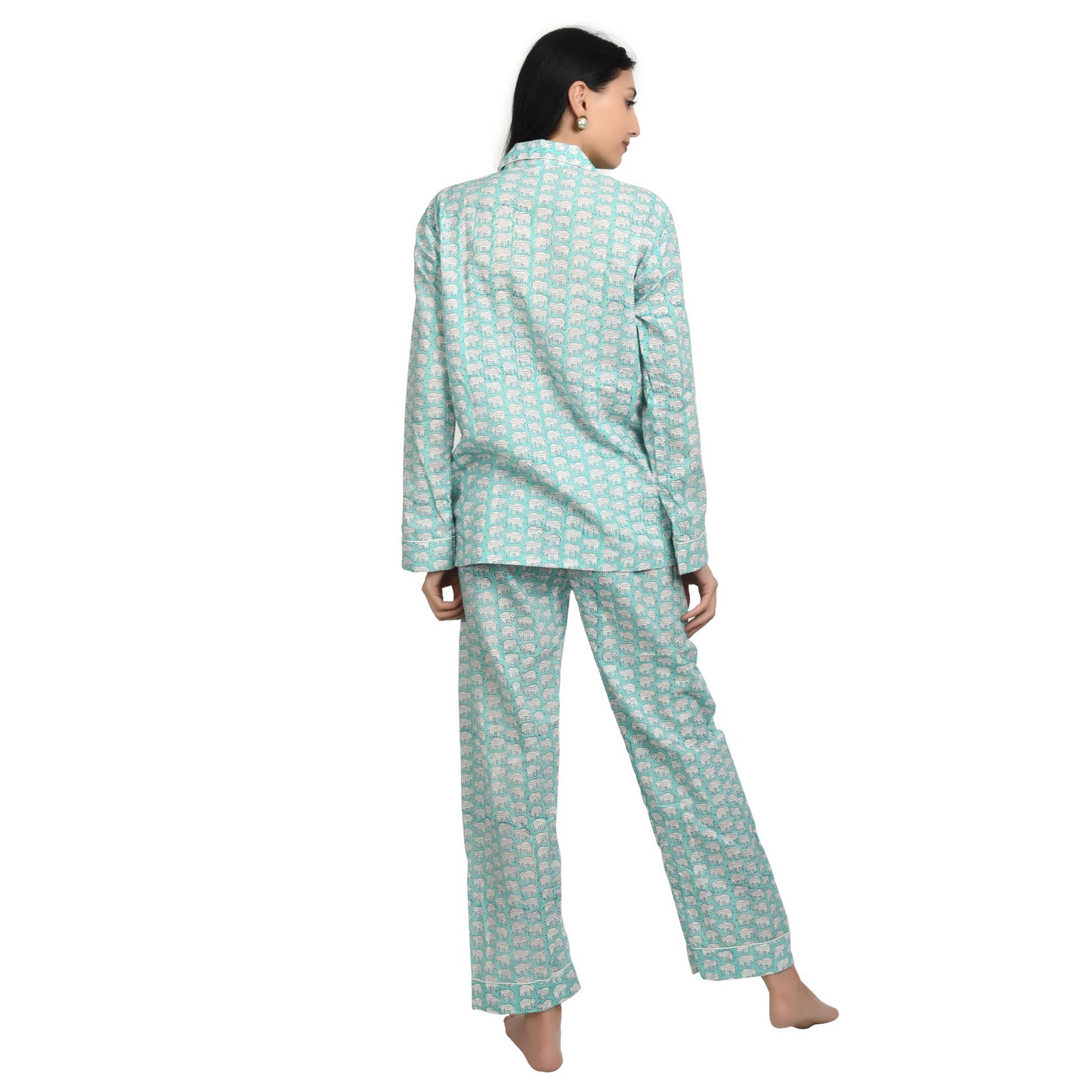 Block Print women PJ Set cotton print Night suits pajama set Traditional Color Print sleepwear set