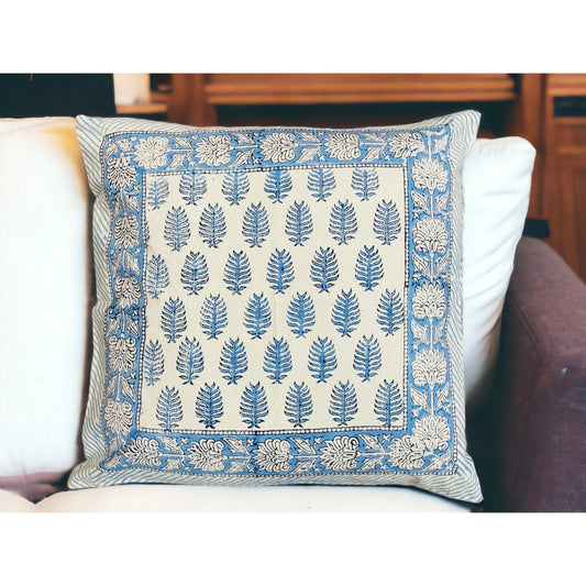 Cotton Cushion Cover Traditional Hand Block Printed Suitable for Bed Room,Living Room,Sofa Car Couch 16x16
