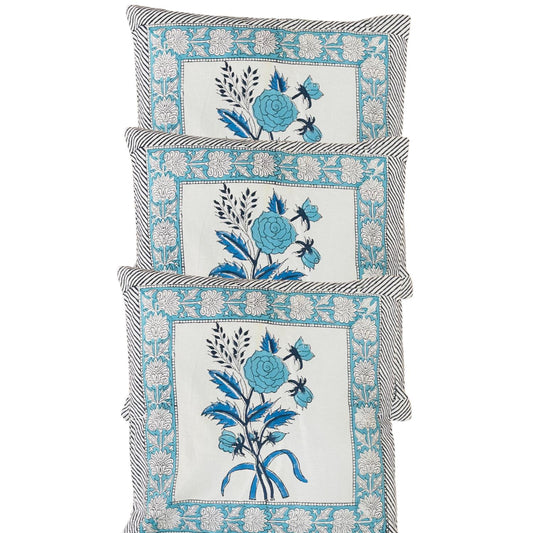 Cotton Cushion Cover Traditional Hand Block Printed Suitable for Bed Room,Living Room,Sofa Car Couch 16x16