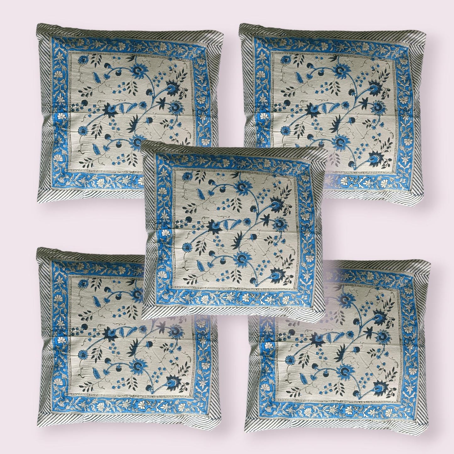 Cotton Cushion Cover Traditional Hand Block Printed Suitable for Bed Room,Living Room,Sofa Car Couch 16x16