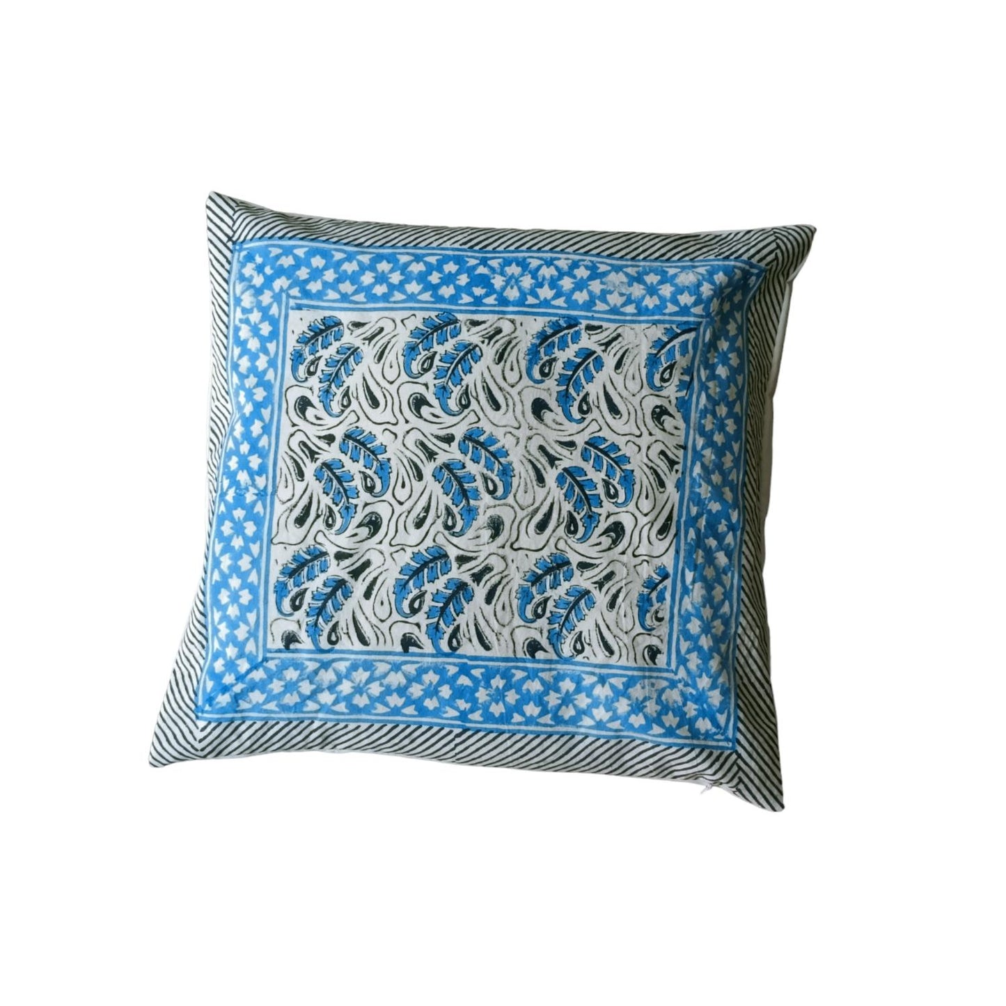 Cotton Cushion Cover Traditional Hand Block Printed Suitable for Bed Room,Living Room,Sofa Car Couch 16x16