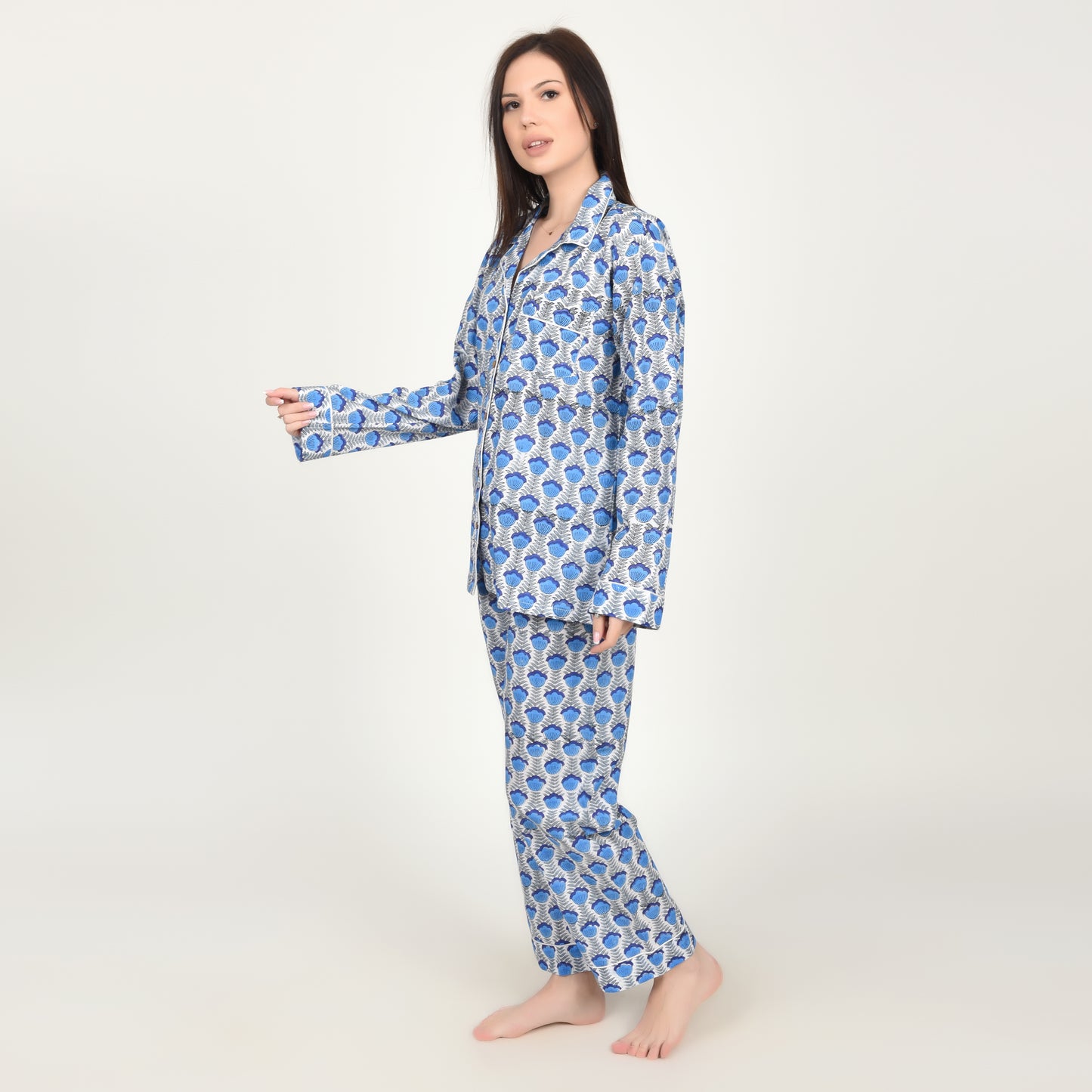 Block Print women PJ Set cotton print Night suits pajama set Traditional Color Print sleepwear set