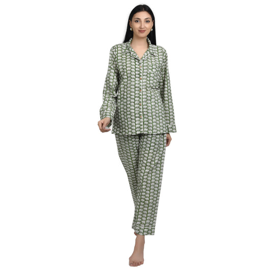 Block Print women PJ Set cotton print Night suits pajama set Traditional Color Print sleepwear set