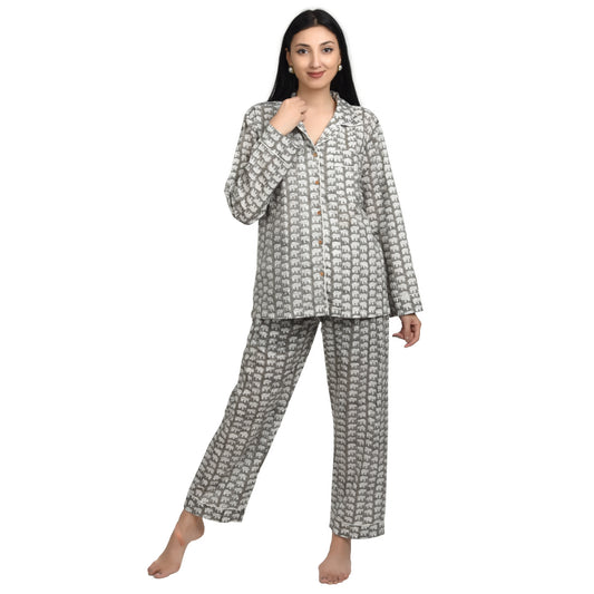 Block Print women PJ Set cotton print Night suits pajama set Traditional Color Print sleepwear set