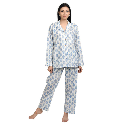 Block Print women PJ Set cotton print Night suits pajama set Traditional Color Print sleepwear set