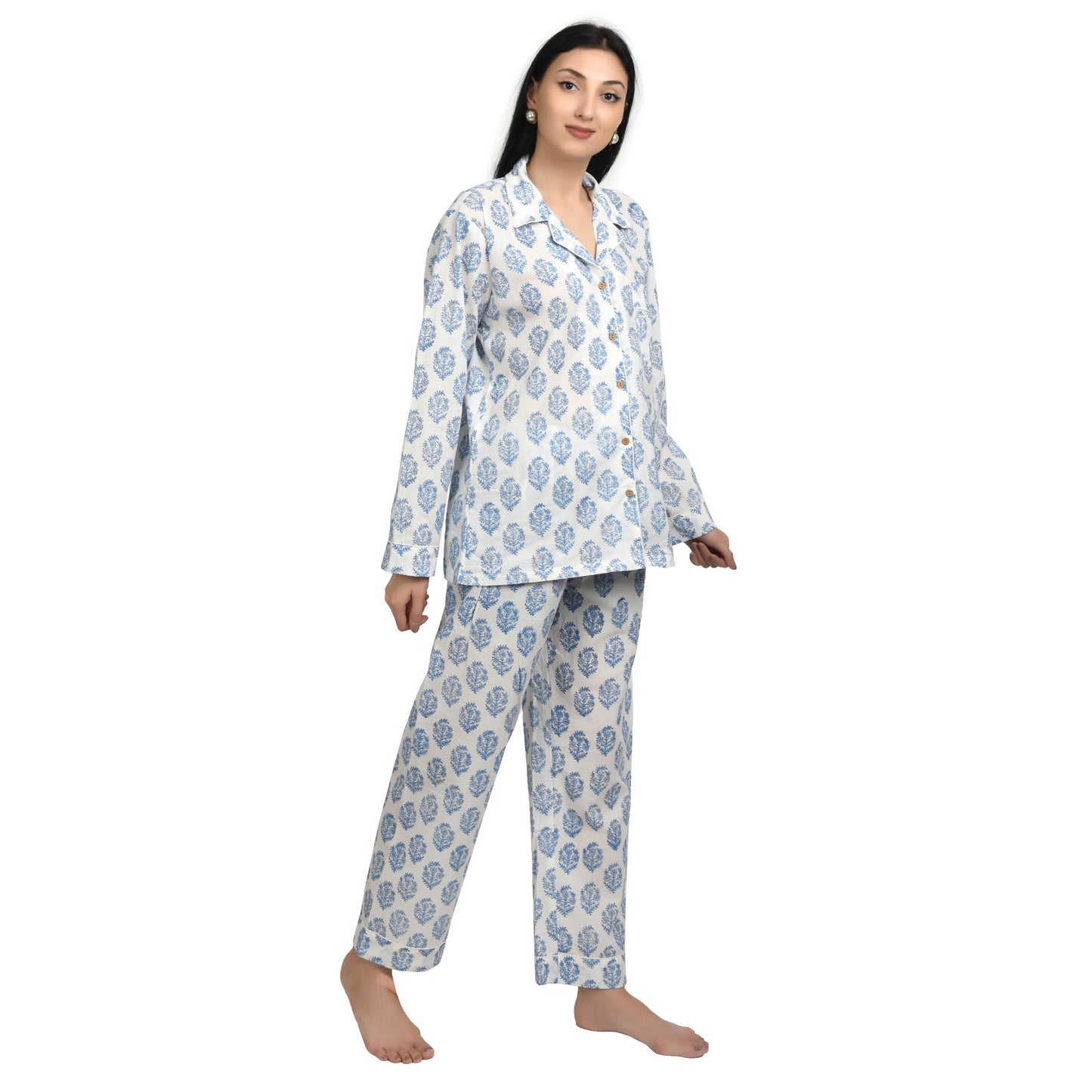 Block Print women PJ Set cotton print Night suits pajama set Traditional Color Print sleepwear set